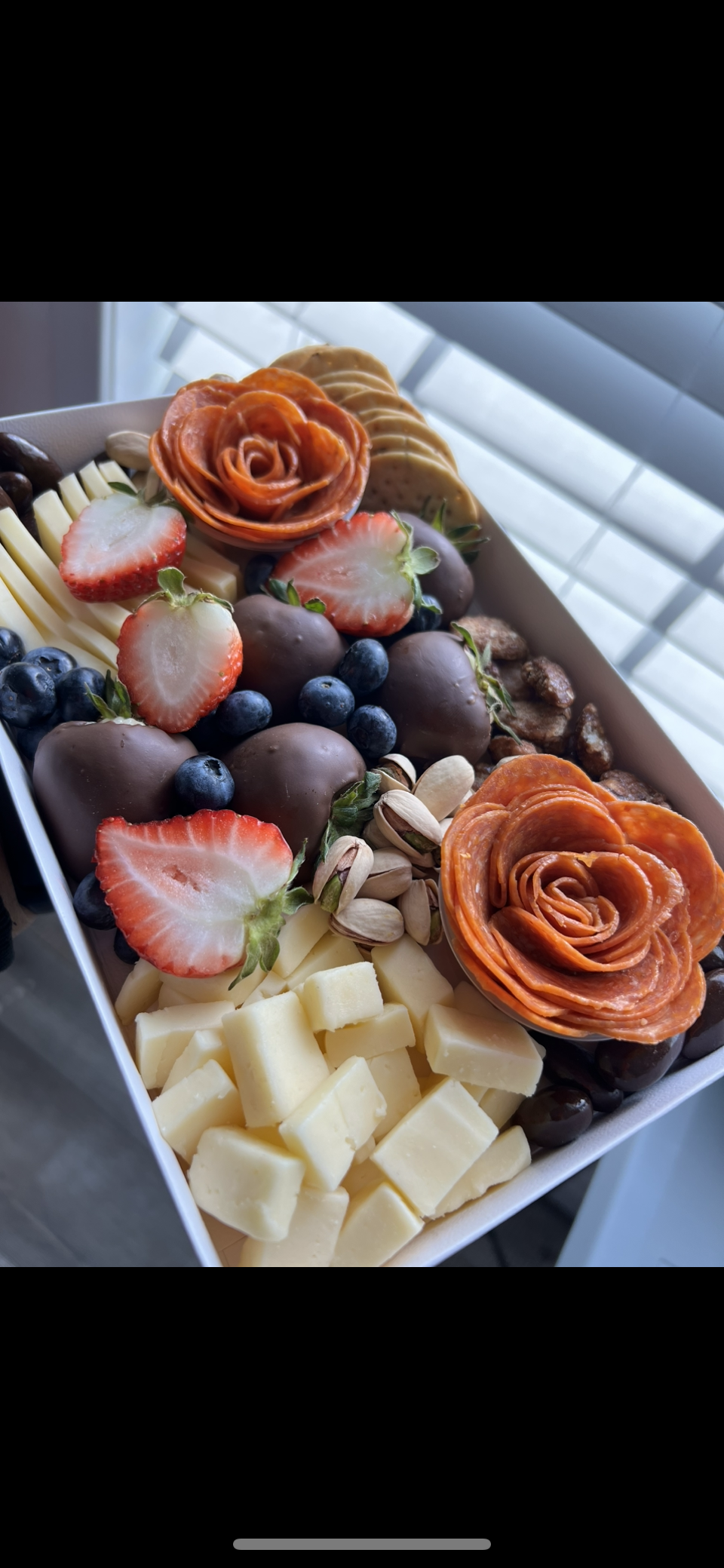 Chocolate covered strawberries & Charcuterie
