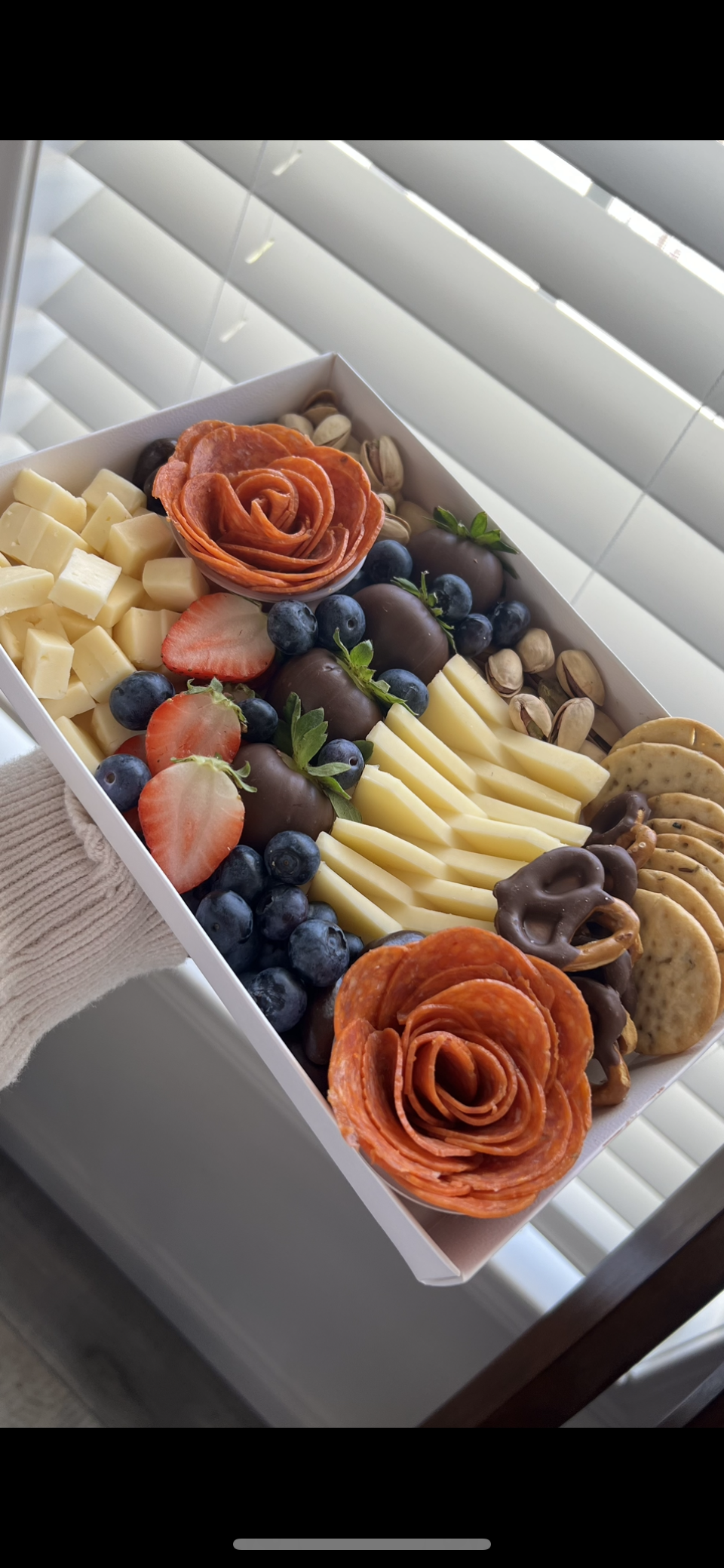 Chocolate covered strawberries & Charcuterie