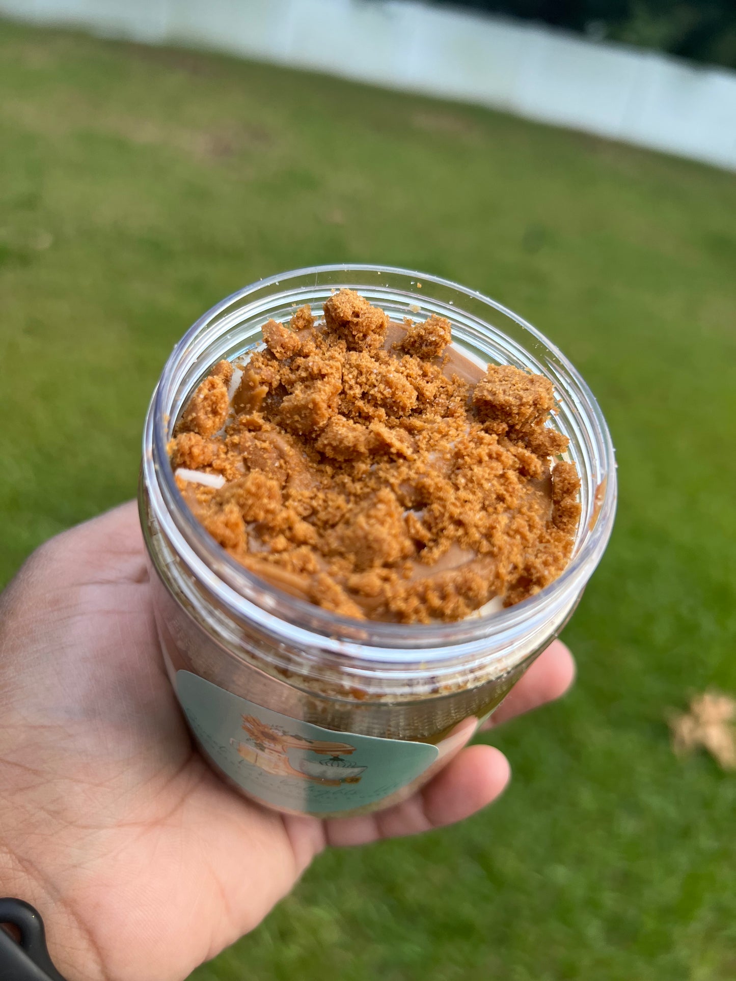 Biscoff Vanilla Cake Jar